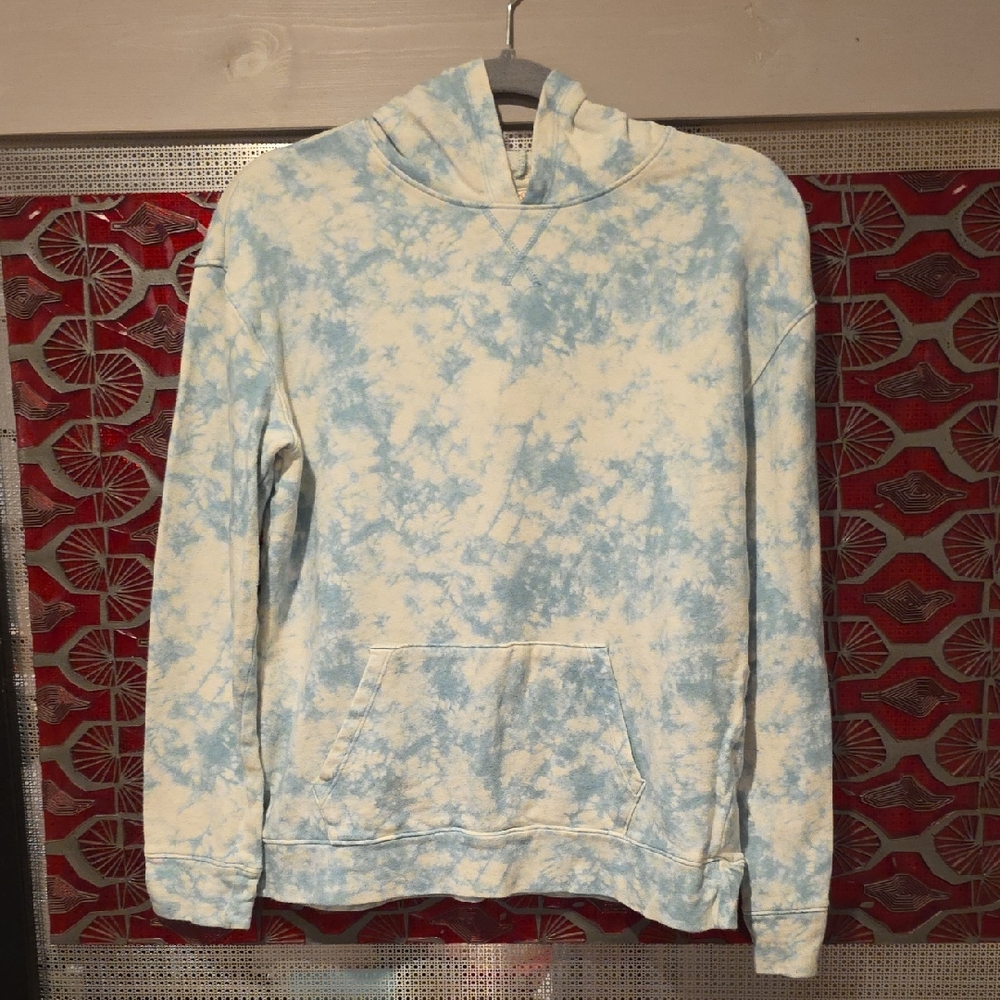 Kid's Blue Tie-Dye Hoodie Sweatshirt